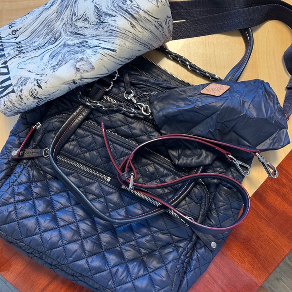 MZ Wallace Dawn Crosby Magazine Tote Blue - Picture 1 of 4